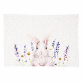 Textilní prostírání Lavander Fields s králíčkem - 48*33 cm - 6ks Clayre & Eef