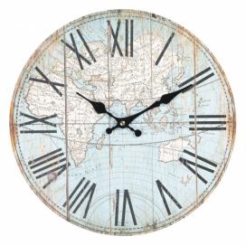Nástěnné hodiny World  - Ø 34*4 cm / 1xAA Clayre & Eef