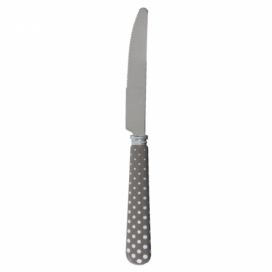 Jídelní nůž šedý s puntíky Clayre & Eef