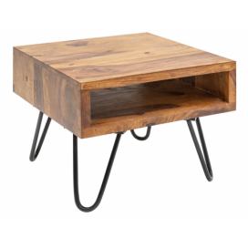 Moebel Living Masivní sheeshamový konferenční stolek Remus 45x35 cm