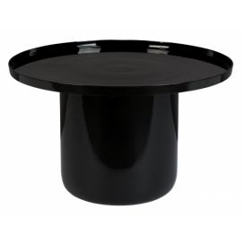 Černý kovový kulatý konferenční stolek ZUIVER SHINY BOMB 67 cm