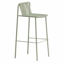Pedrali Zelená kovová barová židle Tribeca 3668 77,5 cm