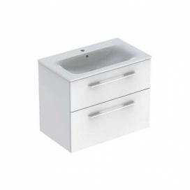Koupelnová skříňka s umyvadlem Geberit Selnova 80x50,2x65,2 cm bílá lesk 501.240.00.1