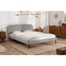 LuxD Manželská postel Lena 160 x 200 cm - stříbrný samet
