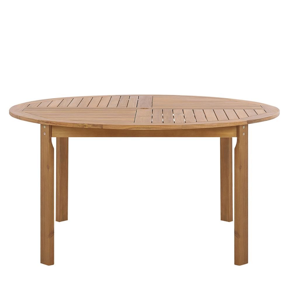 Akátový zahradní stůl světlé dřevo ⌀ 150 cm TOLVE - Beliani.cz
