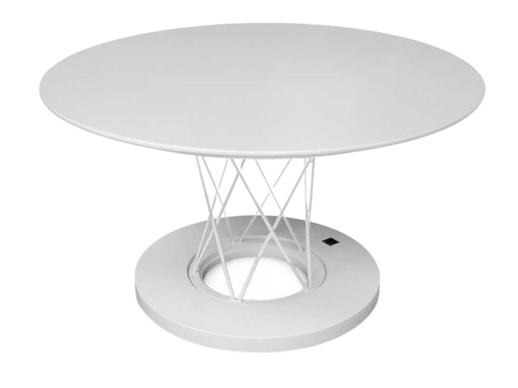 Bílý kulatý konferenční stolek Miotto Alina 70 cm - Designovynabytek.cz