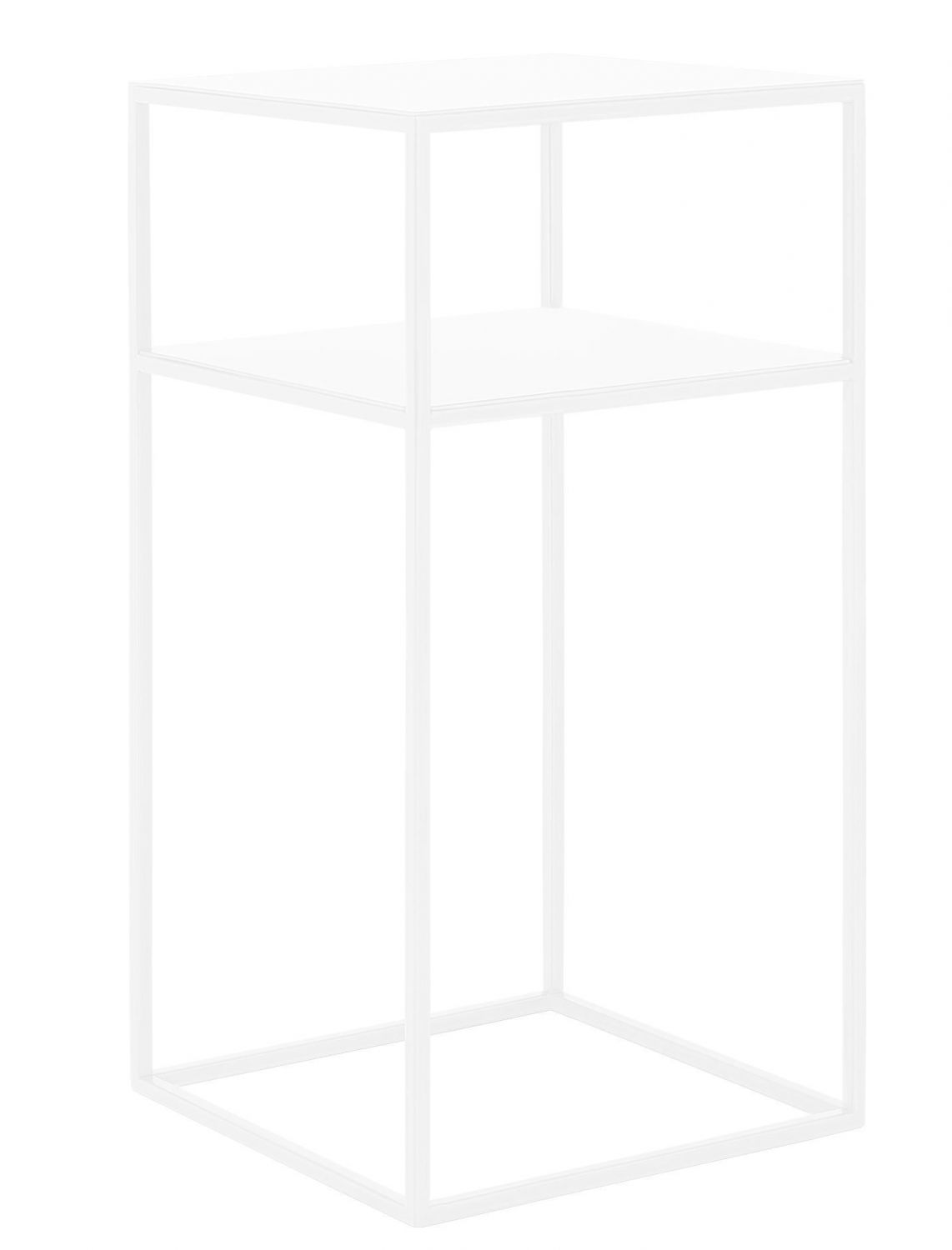 Nordic Design Bílý kovový odkládací stolek Moreno 30 x 30 cm - Designovynabytek.cz