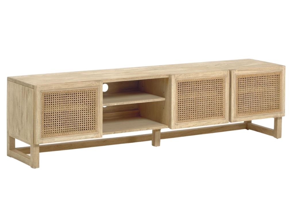 Dřevěný TV stolek Kave Home Rexit 180 x 41 cm - Designovynabytek.cz