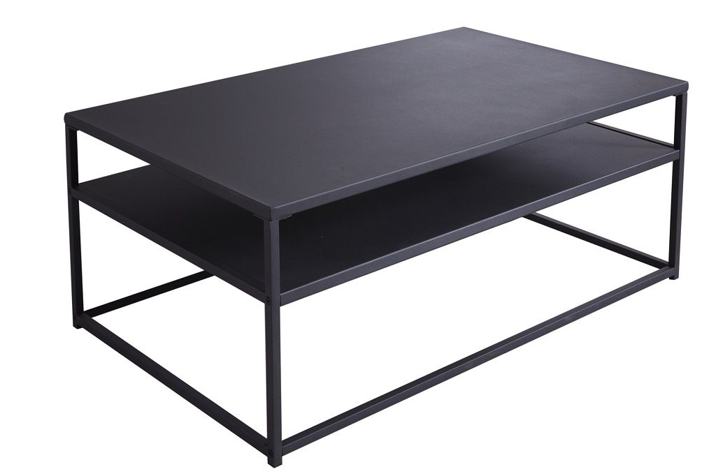 Moebel Living Černý kovový konferenční stolek Durma 100 x 60 cm - Designovynabytek.cz