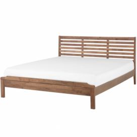 Tmavě dřevěná postel 180x200 cm CARNAC