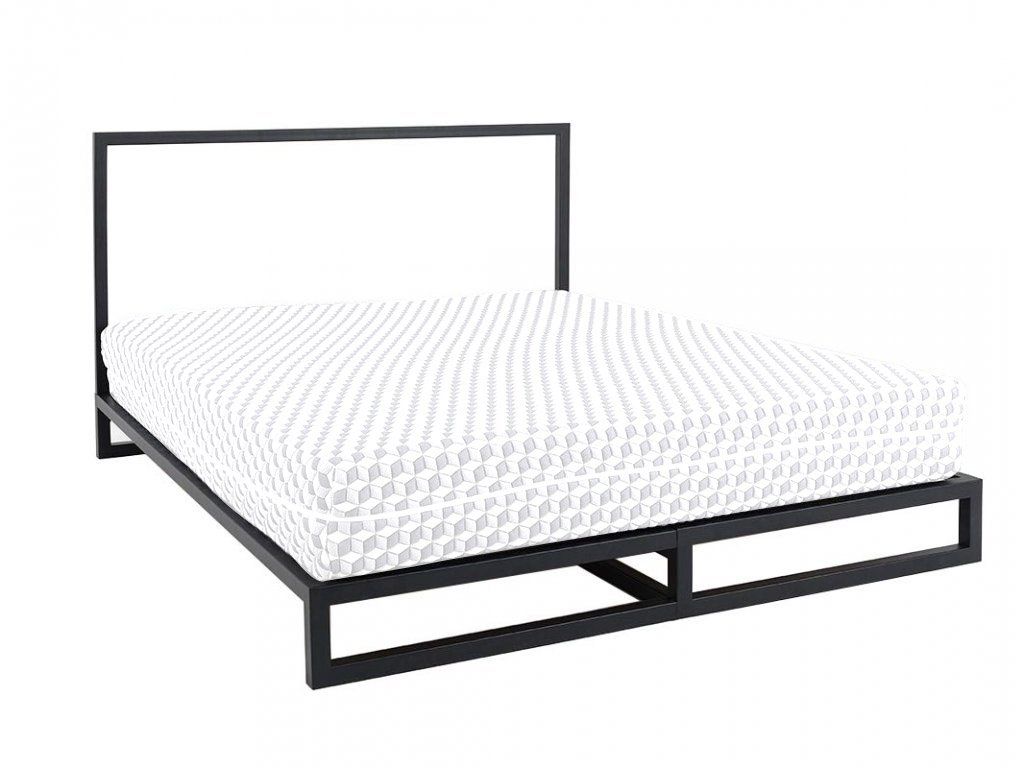 Nordic Design Černá kovová postel Agiama 140 x 200 cm - Designovynabytek.cz