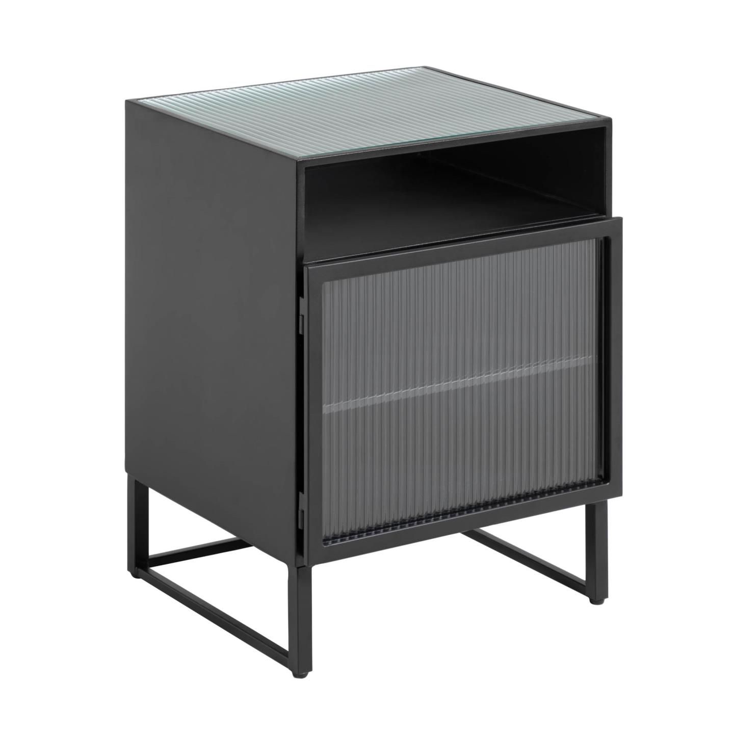 Černý kovový noční stolek Kave Home Trixie 45 x 41 cm - Designovynabytek.cz