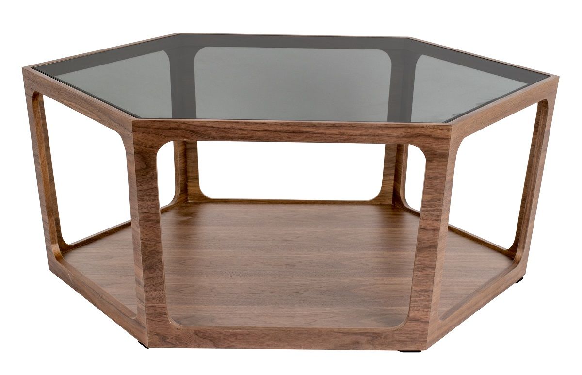 Skleněný konferenční stolek DUTCHBONE Sita 92,5 x 80 cm - Designovynabytek.cz