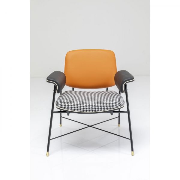 Barevná čalouněná židle s područkami Palma - KARE