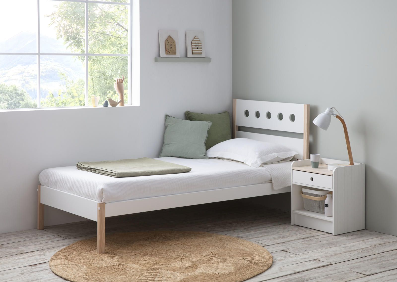 Aldo Dětská postel ve skandinávském designu Compte, white - Nábytek ALDO