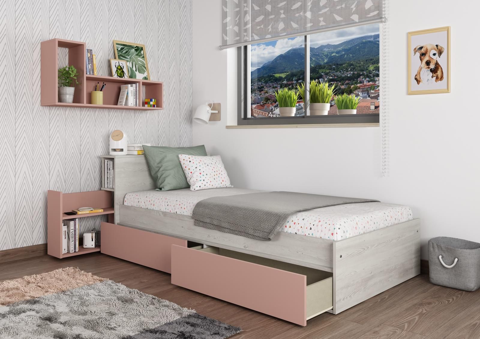 Aldo Multifunkční dětská postel pro holku Cascina, antique pink - Nábytek ALDO