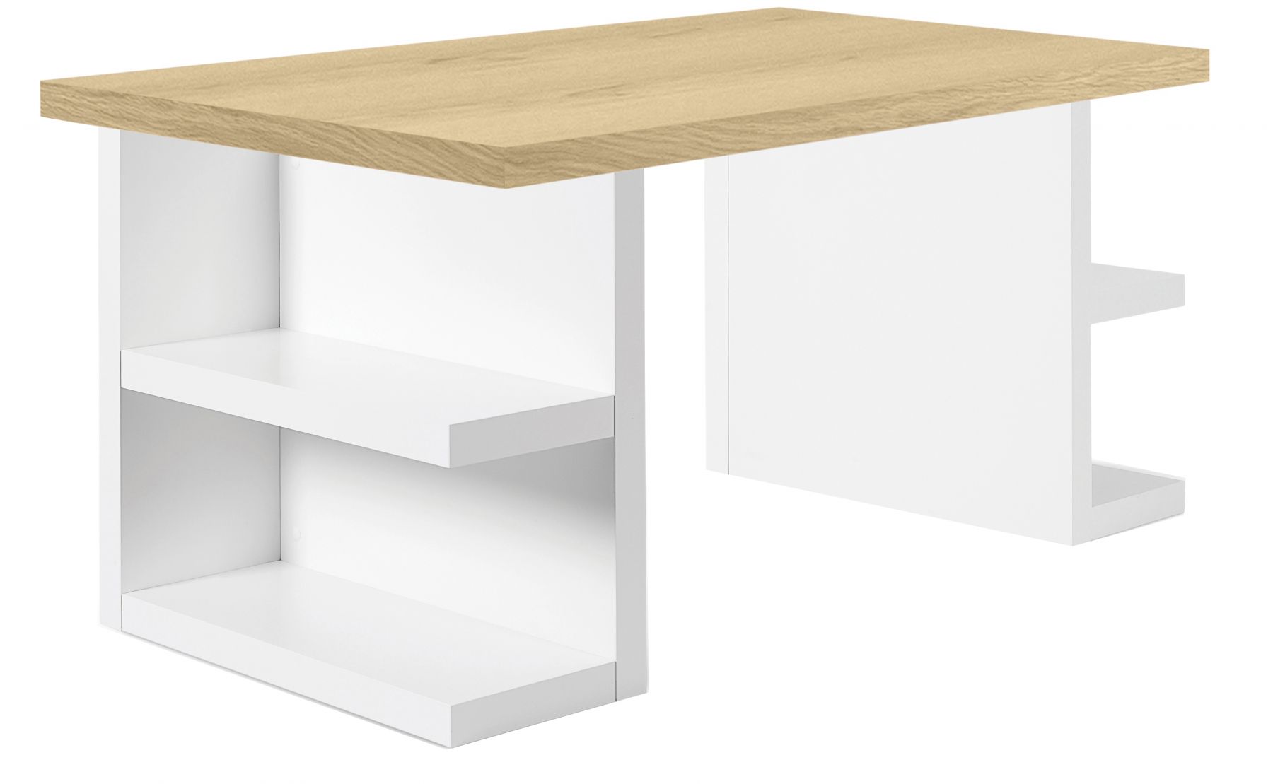 Bílý dubový pracovní stůl TEMAHOME Multi 180 x 90 cm - Designovynabytek.cz
