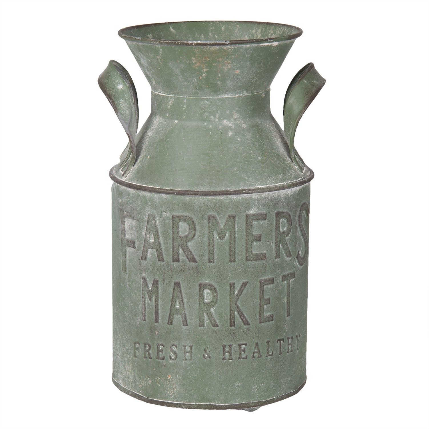Zelená plechová konev Farmers market - Ø 14*25 cm / 2,5L Clayre & Eef - LaHome - vintage dekorace