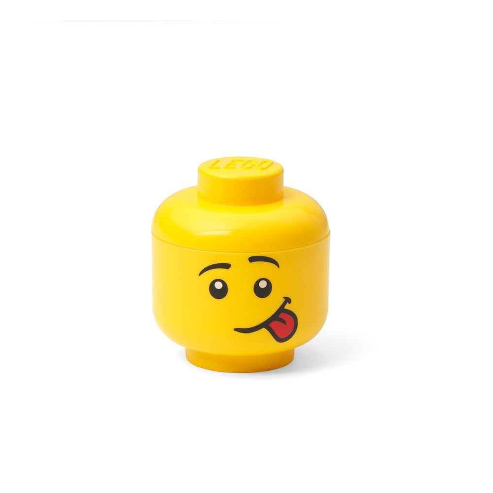 Žlutý úložný box LEGO® Silly, ø 10,6 cm - Bonami.cz