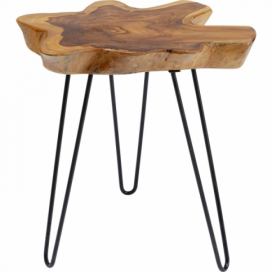 Dřevěný odkládací stolek s kovovými nohami Aspen 50x50cm