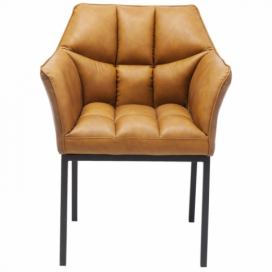 KARE: Kožená čalouněná židle s područkami Thinktank