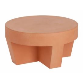 Terakotový odkládací stolek Kave Home Vilena, ⌀ 60 cm