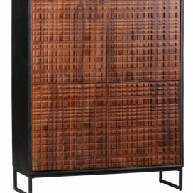 Designovynabytek.cz: Hoorns Hnědá masivní sheeshamová skříň Alecia 114 x 40 cm