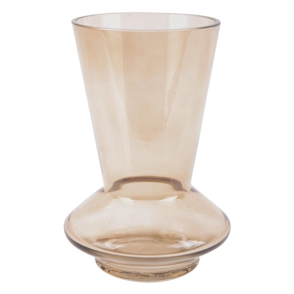 Pískově hnědá skleněná váza PT LIVING Glow, výška 17,5 cm - Bonami.cz
