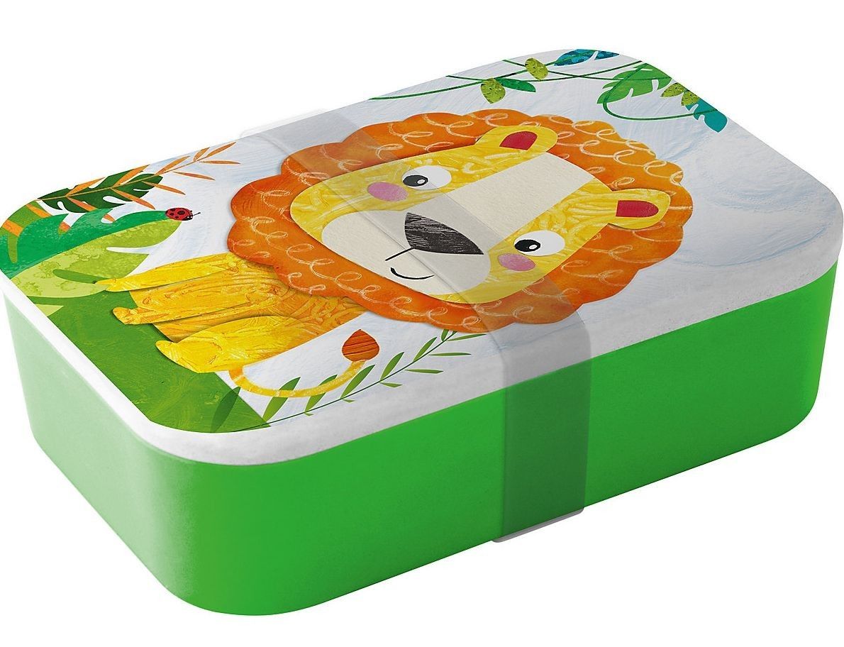 Bambusový svačinový box Happy Lion - 20*13*6,5cm PPD - LaHome - vintage dekorace