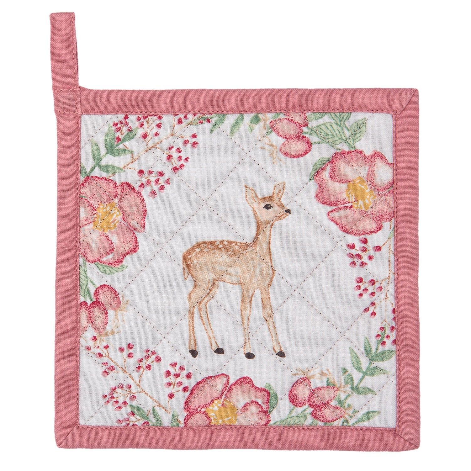 Dětská chňapka - podložka Sweet Deer - 16*16 cm Clayre & Eef - LaHome - vintage dekorace