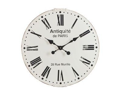 Kovové nástěnné hodiny Antiquité de Paris - Ø60cm J-Line by Jolipa - LaHome - vintage dekorace