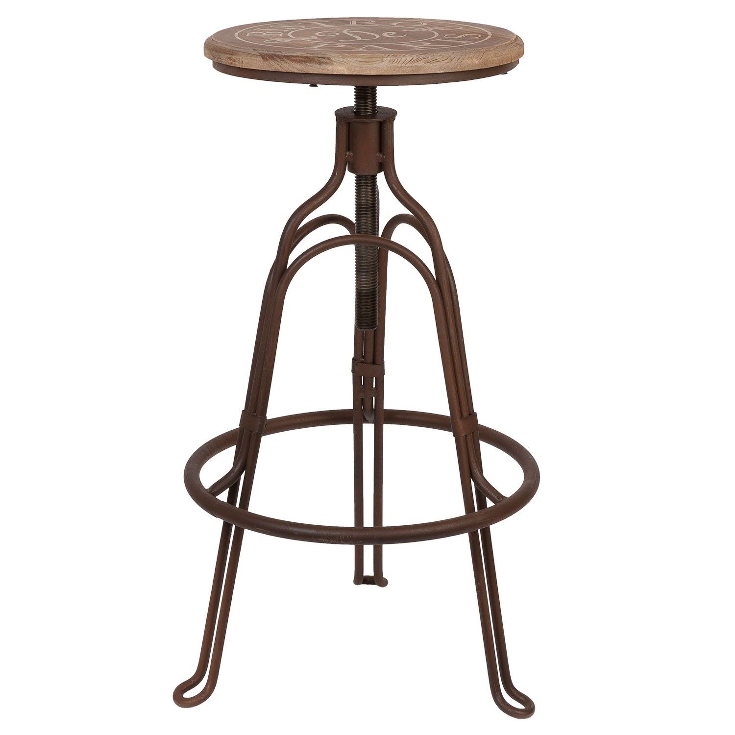 Kovová vytáčecí stolička Bistro - Ø 35*60 cm Clayre & Eef - LaHome - vintage dekorace