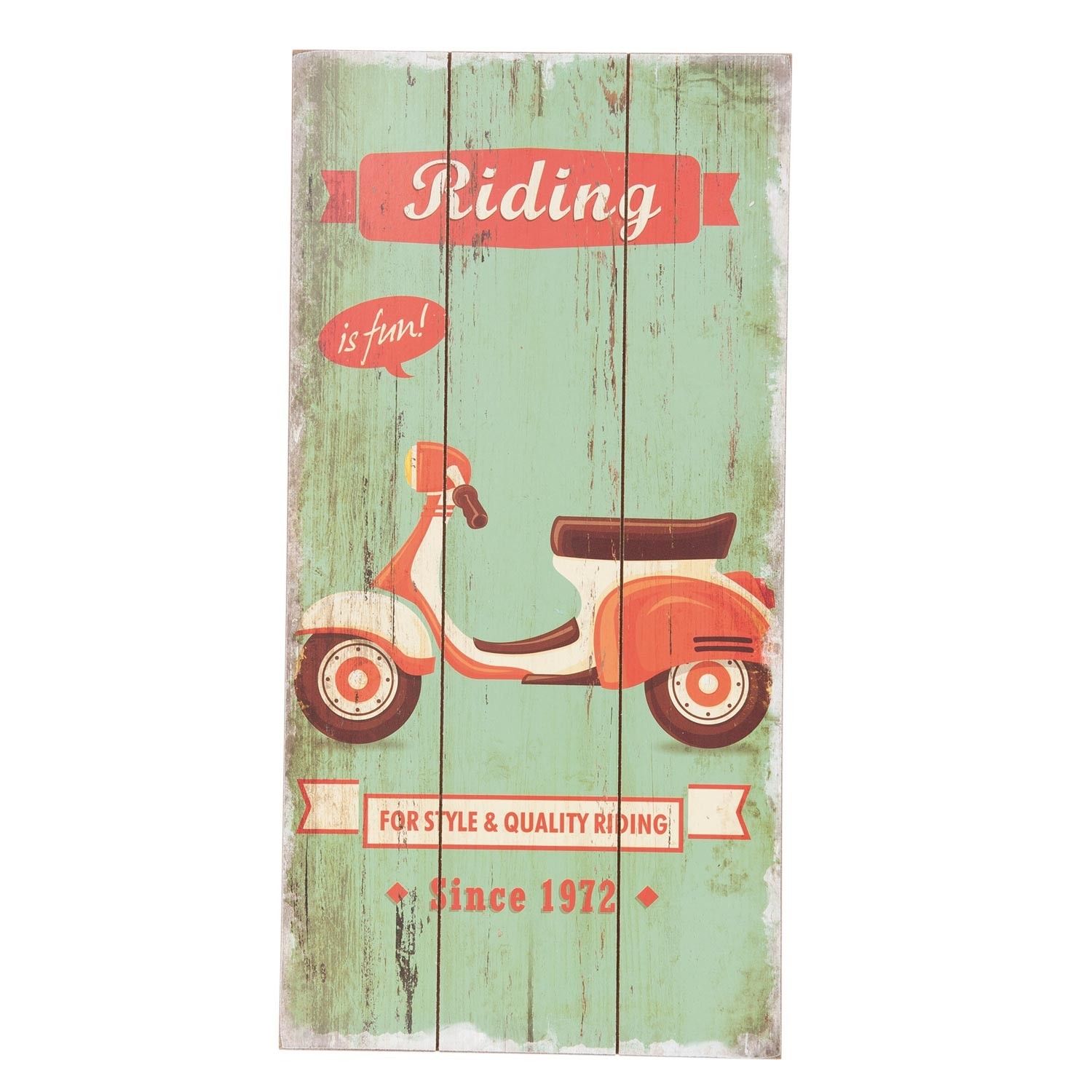 Cedule Riding is fun - 24*1*48 cm Clayre & Eef - LaHome - vintage dekorace