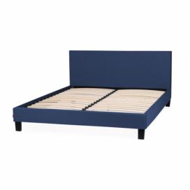 Hector Čalouněná postel Mattson 140x200 tmavě modrá