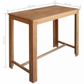 Barový stůl hnědá Dekorhome 120x60 cm