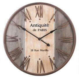 Nástěnné hodiny Anquité de Paris - Ø 92*5 cm / 1xAA Clayre & Eef