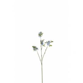 Umělá květina větev s modrým květem - 48cm J-Line by Jolipa