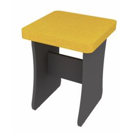 Casarredo Jídelní stolička DOMINO šedý grafit/hořčicová