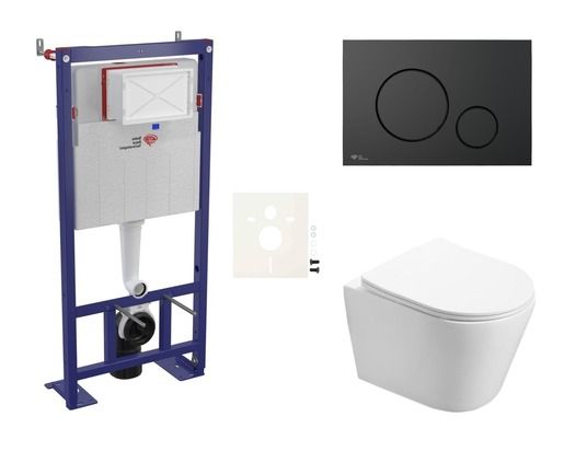 Cenově zvýhodněný závěsný WC set SAT do lehkých stěn / předstěnová montáž+ WC SAT Infinitio SIKOSSIN68 - Siko - koupelny - kuchyně