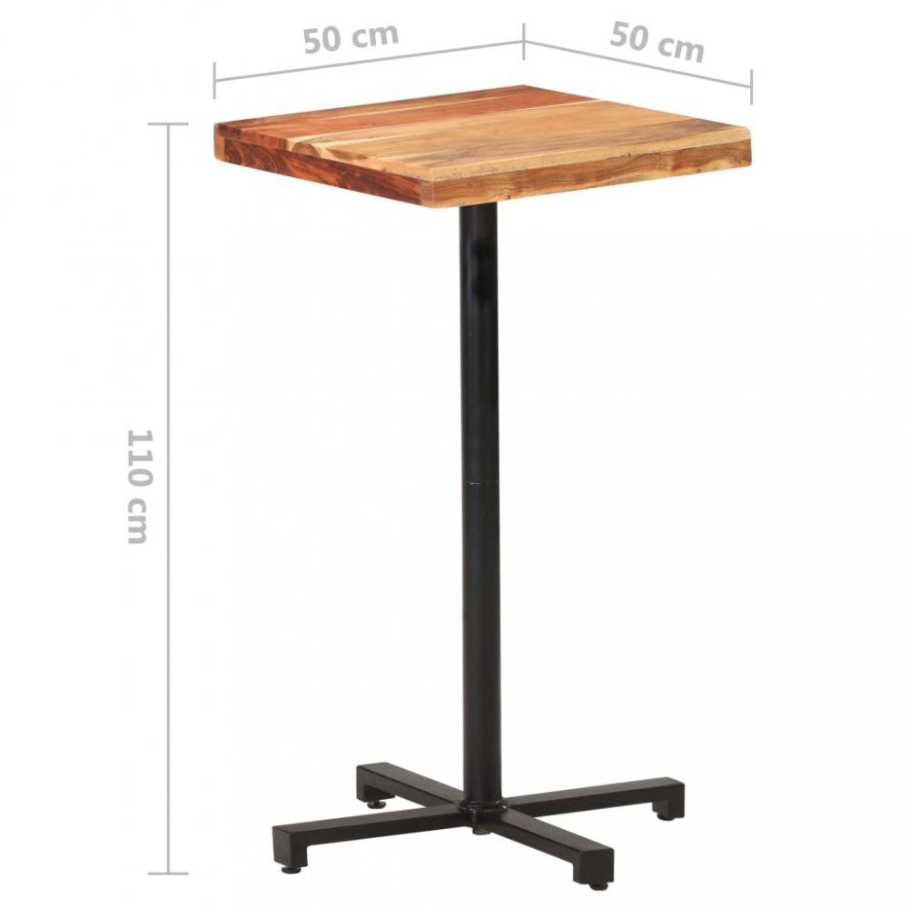 Barový stůl hnědá / černá Dekorhome 50x50x110 cm - DEKORHOME.CZ