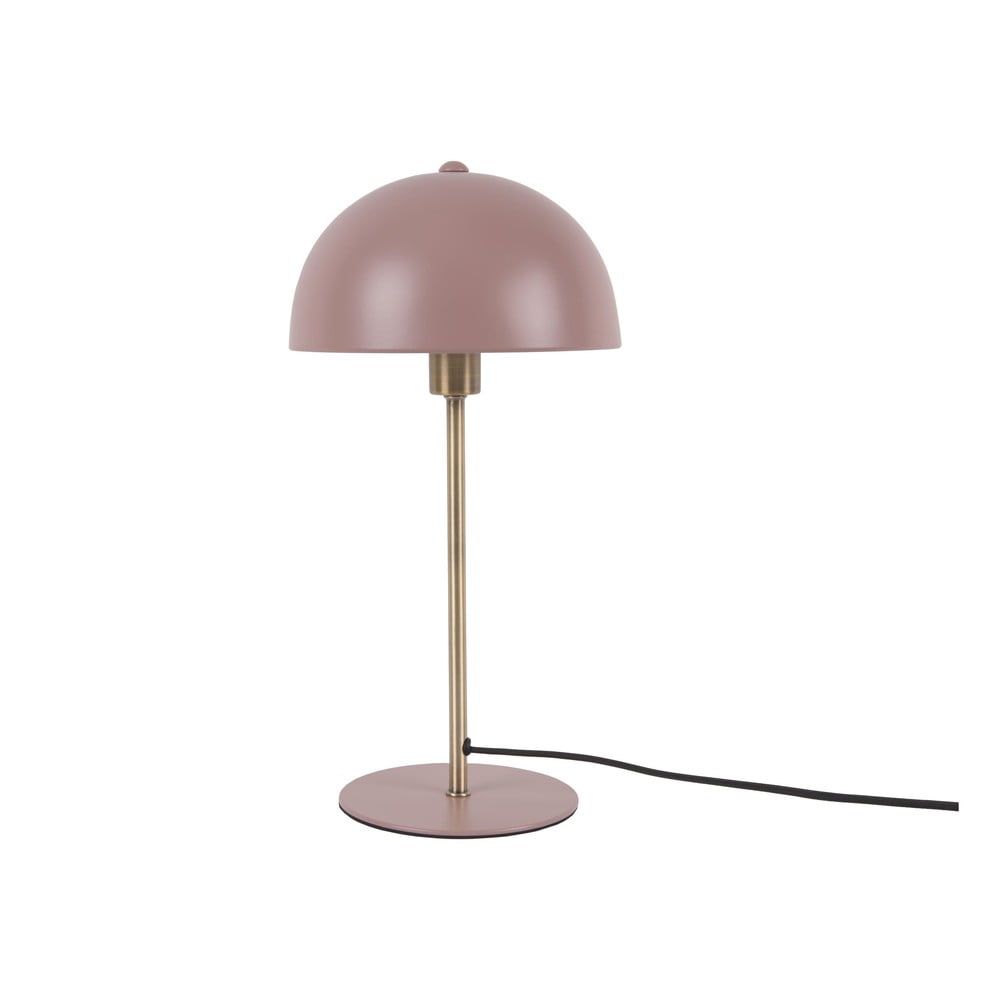 Růžová stolní lampa s detaily ve zlaté barvě Leitmotiv Bonnet - Bonami.cz