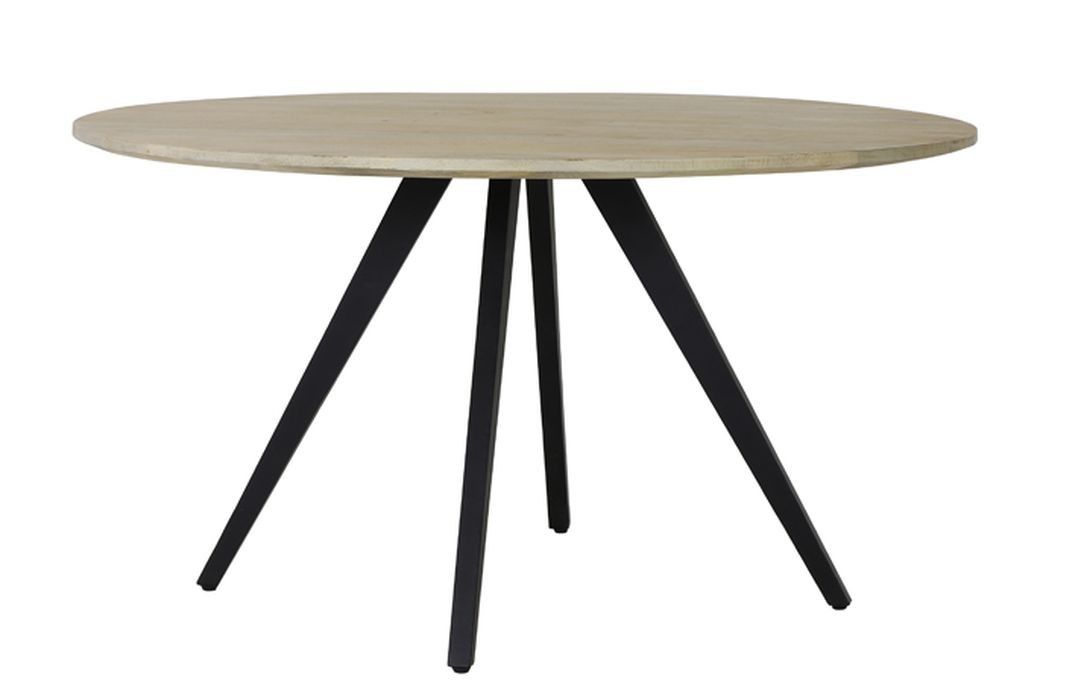 Kulatý jídelní stůl s dřevěnou deskou z mangového dřeva Magnifera - Ø 140*78 cm Light & Living - LaHome - vintage dekorace
