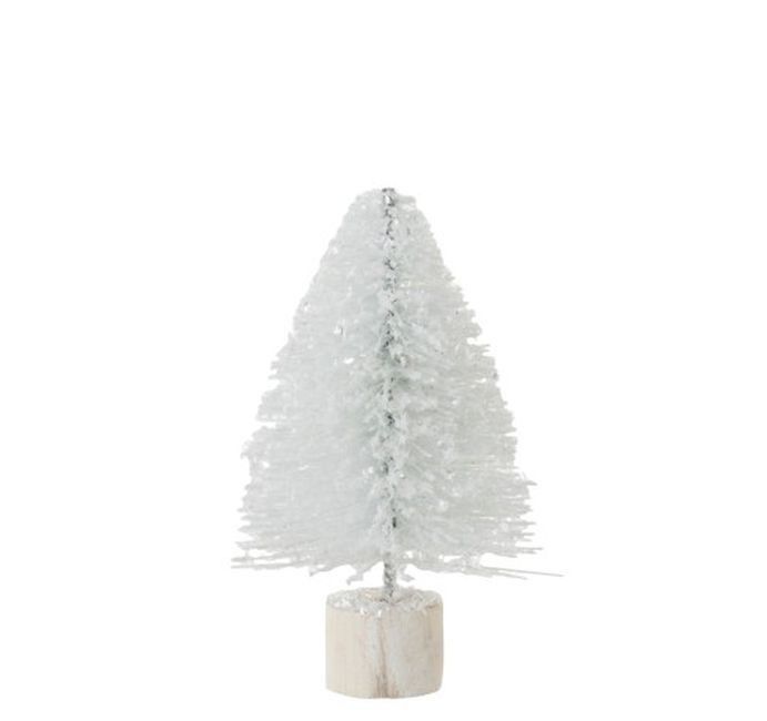 Malý bílý třpytivý vánoční stromeček - 14 cm J-Line by Jolipa - LaHome - vintage dekorace