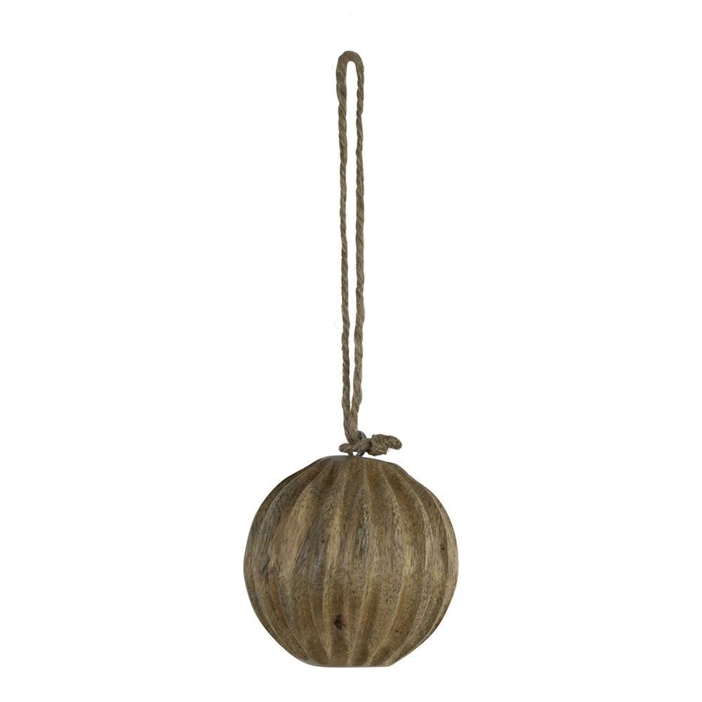 Dekorační dřevěná koule s žebrováním - Ø5cm Mars & More - LaHome - vintage dekorace