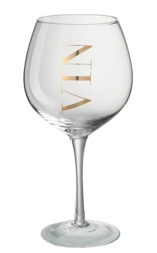 Sklenička na bílé víno Vin Golg  - Ø 10*20,5 cm J-Line by Jolipa - LaHome - vintage dekorace