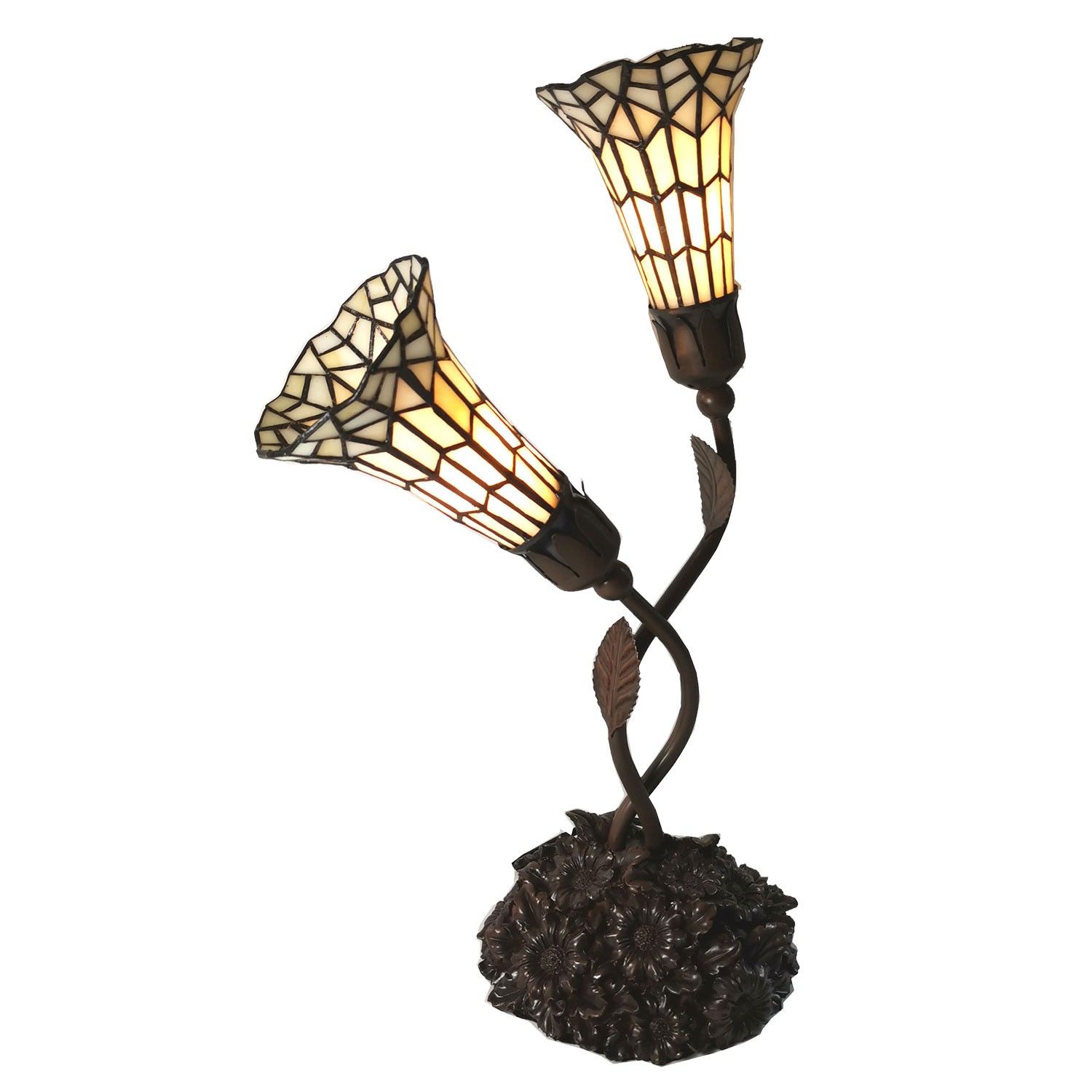 Tiffany stolní lampa Carillon - 34*25*58 cm E14/max 2*25W Clayre & Eef - LaHome - vintage dekorace