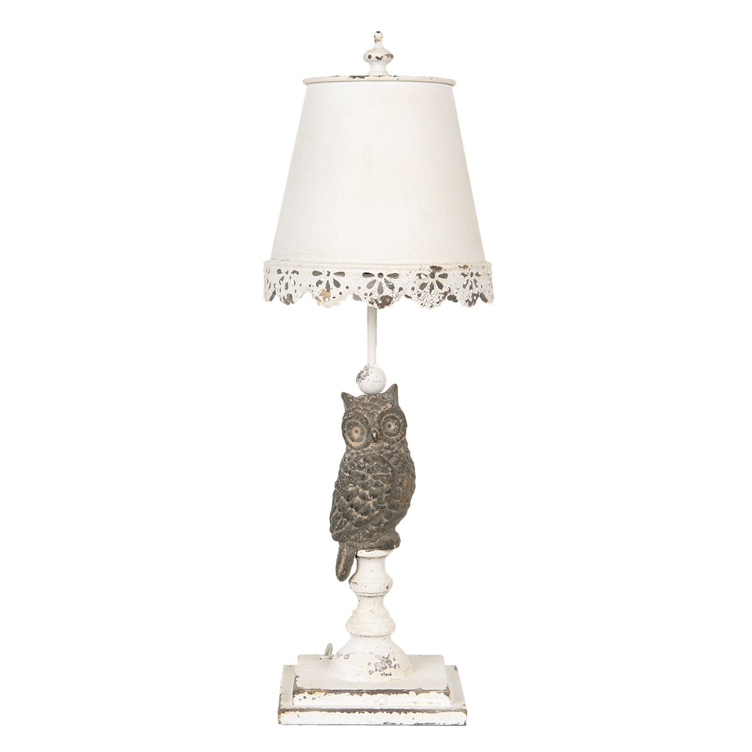 Vintage stolní lampa se sovou Hibou - Ø 22*69 cm Clayre & Eef - LaHome - vintage dekorace