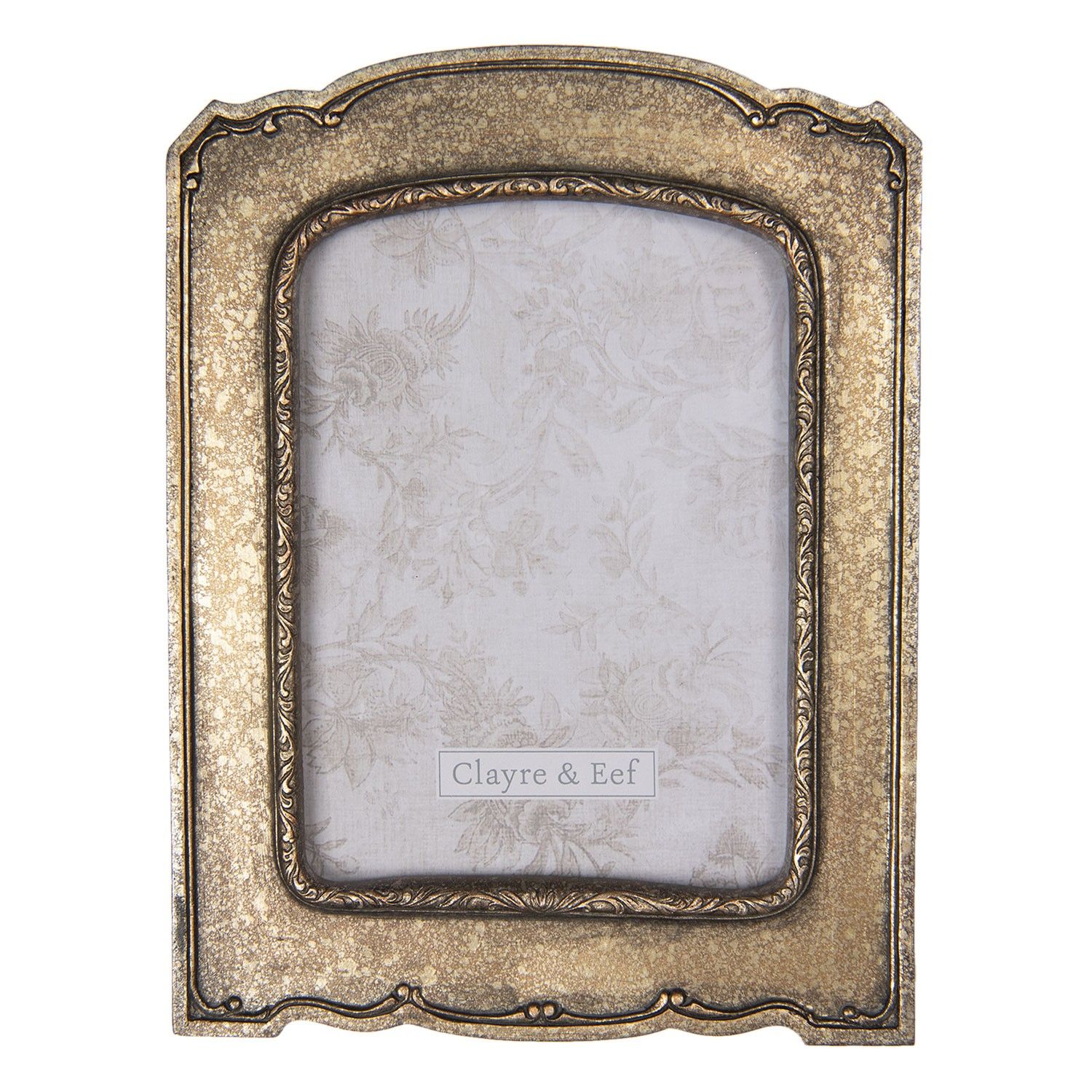 Zlatý fotorámeček ve vintage stylu Claudette - 18*2*24 cm / 13*18 cm Clayre & Eef - LaHome - vintage dekorace
