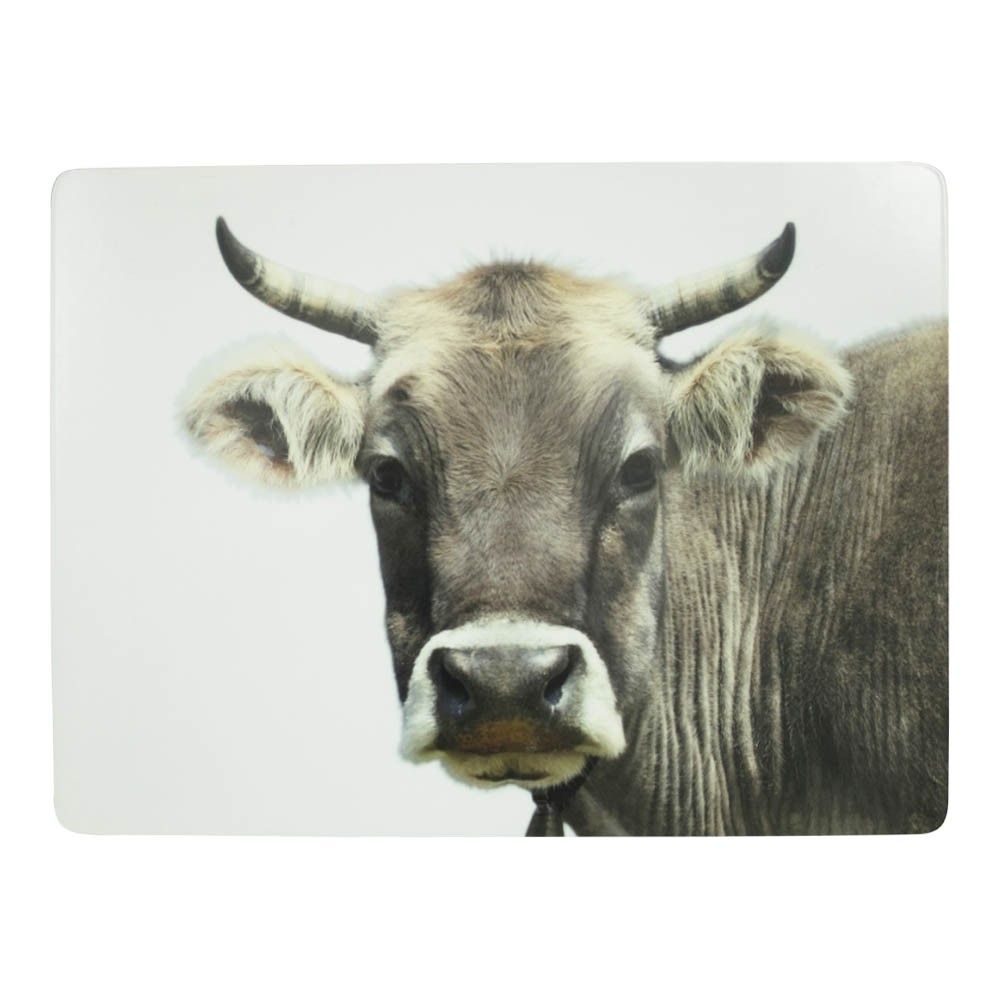 4ks pevné korkové prostírání s motivem švýcarské krávy - 30*40*0,4m Mars & More - LaHome - vintage dekorace