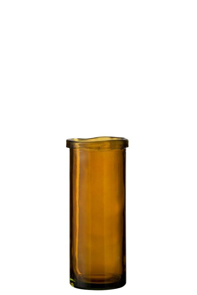 Skleněná okrová váza Vase  Virgine L- Ø *15*36 cm J-Line by Jolipa - LaHome - vintage dekorace